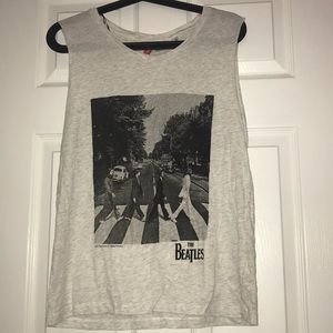 Beatles abbey road tank top. Back/front graphic